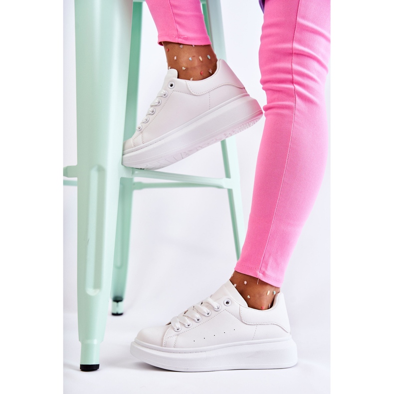 FS3 Chaussures De Sport Pour Femmes Sur La Plateforme Blanc Eliso 1