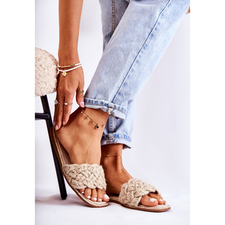 PS1 Chaussons Tressés Beiges pour Femme Maraya 1 PS1 Chaussons Tressés Beiges pour Femme Maraya 1