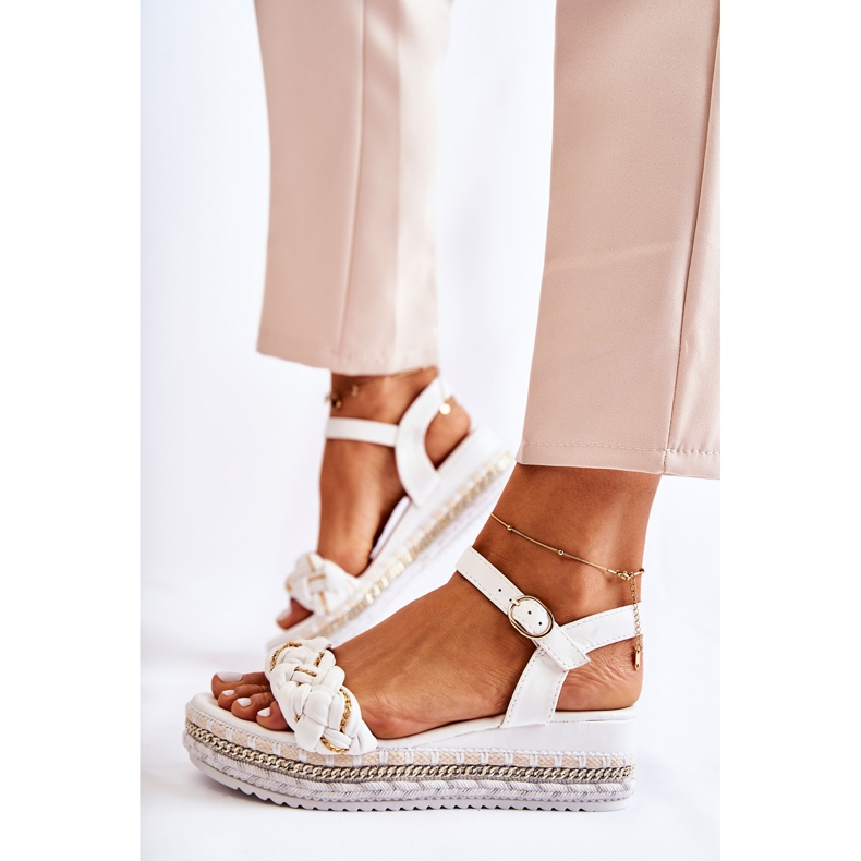 PS1 Sandales Compensées Femme Blanc Chaves 1