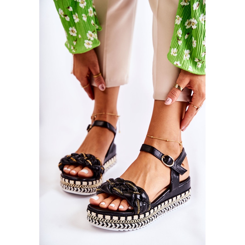 PS1 Sandales Compensées Femme Noir Chaves le noir 2