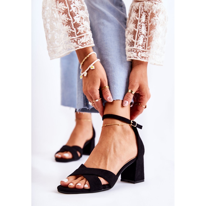 PS1 Sandales classiques pour femmes sur un talon Black Ester le noir 1