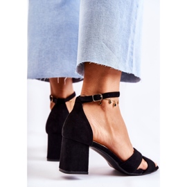 PS1 Sandales classiques pour femmes sur un talon Black Ester le noir 5