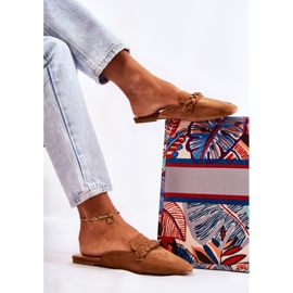 FB1 Chaussons Femme Daim Beige Olena brun 3