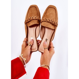FB1 Chaussons Femme Daim Beige Olena brun 6