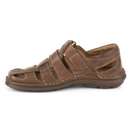 Olivier Sandales masculines 467 brun foncé 1