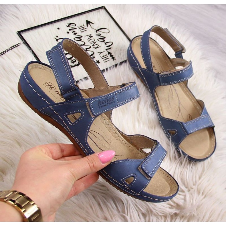 Sandales confortables Helios W H205A bleu marine 1 Sandales confortables Helios W H205A bleu marine 1