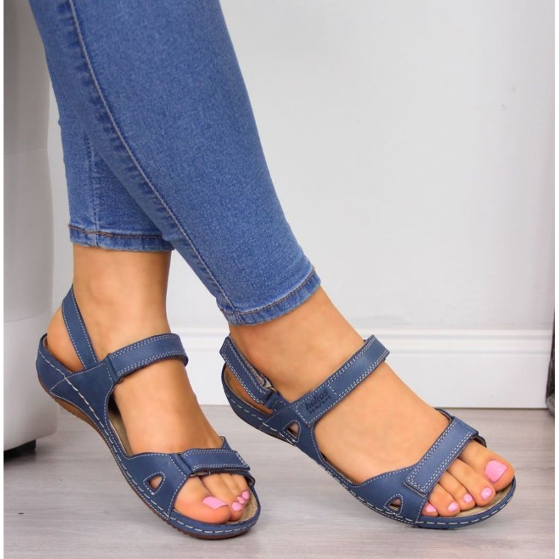 Sandales confortables Helios W H205A bleu marine 2 Sandales confortables Helios W H205A bleu marine 2