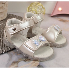 Miss❤E Sandales velcro avec noeud Miss Jr EU650A argent ['argent'] 2