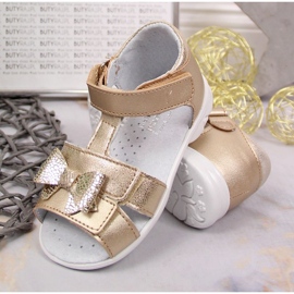 Sandales velcro Kornecki Jr KOR6309 doré d'or 2