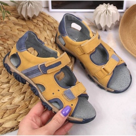 Sandales velcro Kornecki Jr KOR6188A camel brun 1