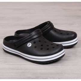 American Club Jr.AM633A chaussons de piscine noir 1