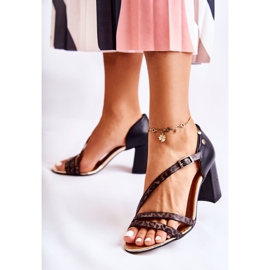 Sandales à Talon en Cuir pour Femme Maciejka 05592-01 Noir le noir 5