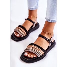 Sandales pour femmes en cuir à la mode Maciejka 05561-01 Noir le noir multicolore 4