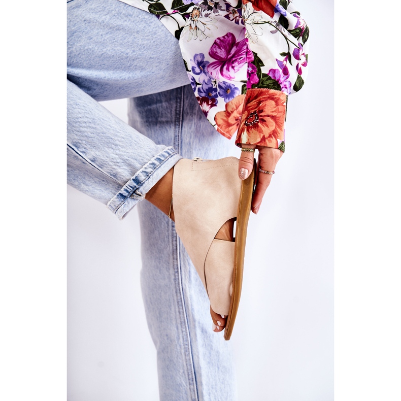 S.Barski Sandales Cuir Femme Beige Catalise 2