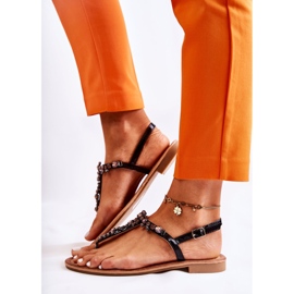 S.Barski Sandales pour femmes pour l'été Black Margery noir 1