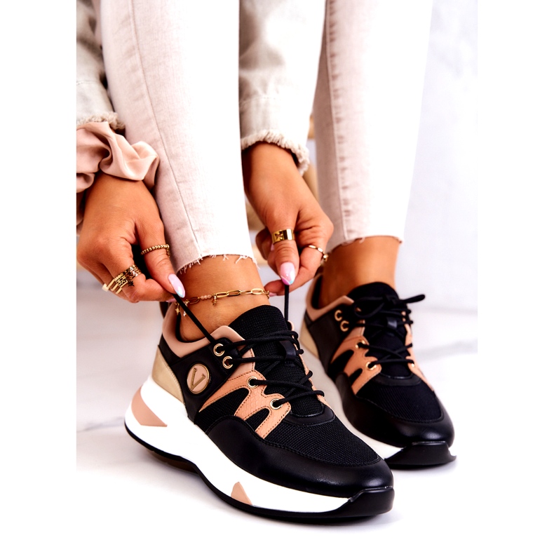 Vinceza Chaussures de sport pour femmes, baskets noires le noir 1