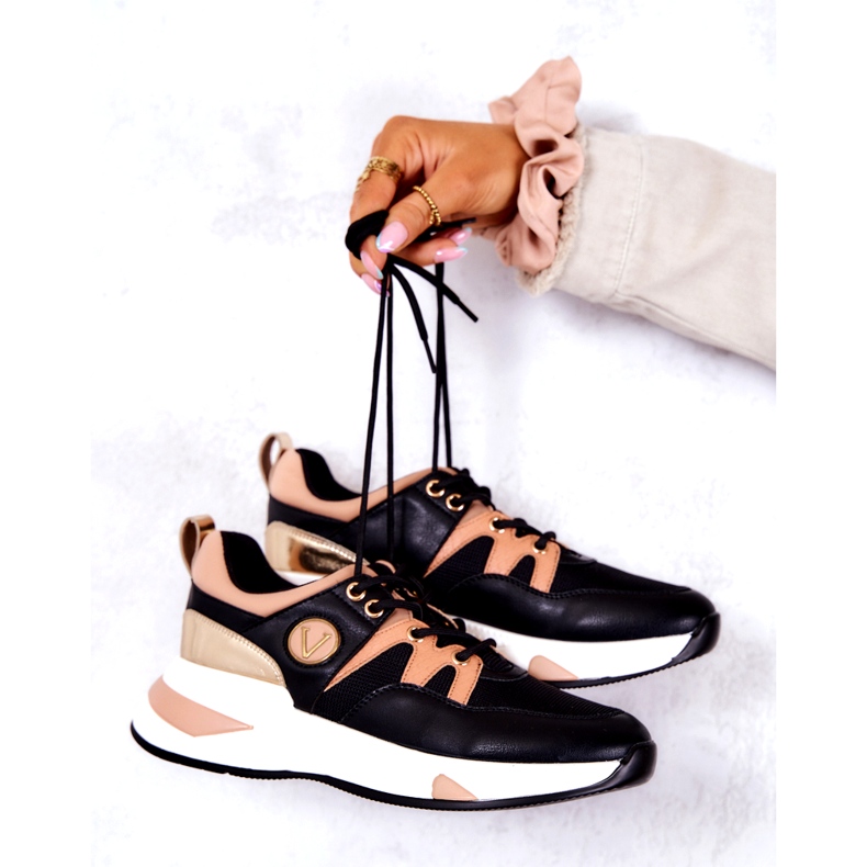 Vinceza Chaussures de sport pour femmes, baskets noires le noir 4