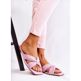 Chaussons Velours Femme Violet Clair Vanille Ciel 1