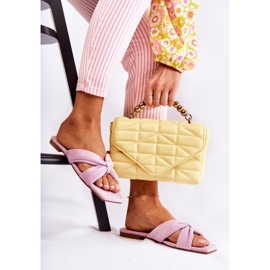 Chaussons Velours Femme Violet Clair Vanille Ciel 2