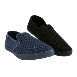 Chaussures à enfiler ajourées Atletico pour hommes WY18922 bleu 7