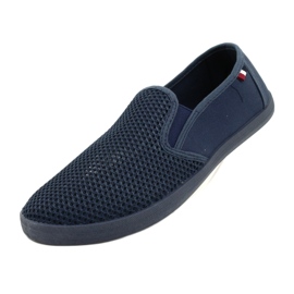 Chaussures à enfiler ajourées Atletico pour hommes WY18922 bleu 3