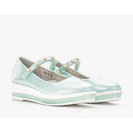 Ballerines enfant Kuiper vertes 1