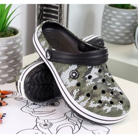 Chaussons mousse kaki American Club W AM445B le noir 1 Chaussons mousse kaki American Club W AM445B le noir 1