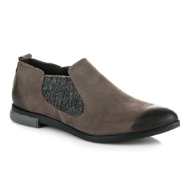 Vinceza Chaussures en cuir pour femmes gris 1