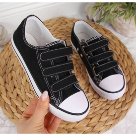 Baskets velcro Atletico Jr ATC387B noir le noir 1