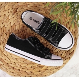 Baskets velcro Atletico Jr ATC387B noir le noir 3