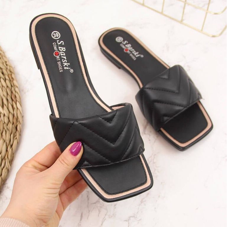 S. Barski W OLI103A chaussons matelassés noir le noir 1