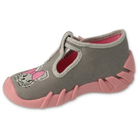 Befado chaussures pour enfants 110P453 rose gris 1 Befado chaussures pour enfants 110P453 rose gris 1