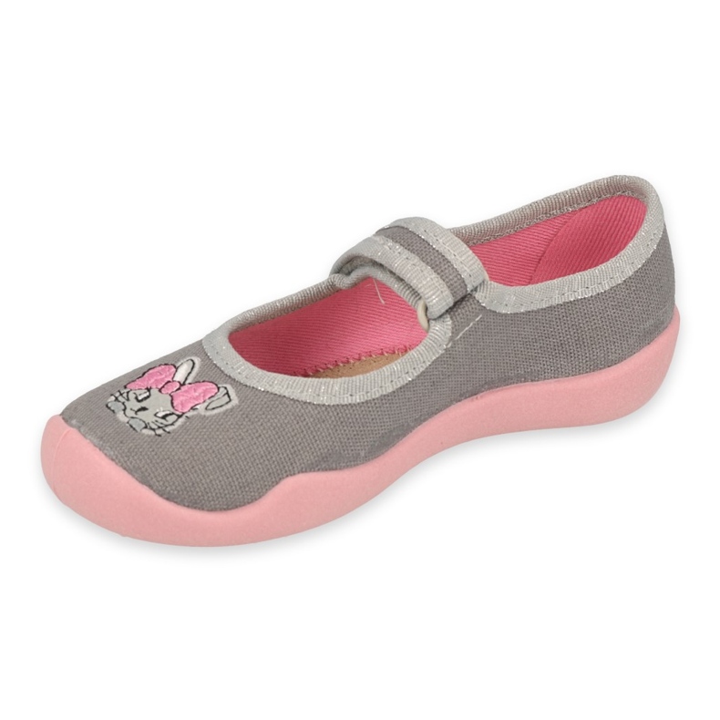 Befado chaussures pour enfants 114X479 rose gris 1