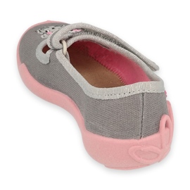 Befado chaussures pour enfants 114X479 rose gris 2