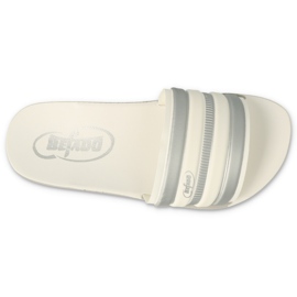 Les tongs pour enfants en mousse de Befado 067y001 blanc avec des rayures grises 2