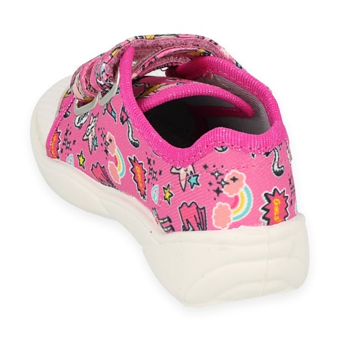 Sneakers pour enfants de Befado Pink 907p148 Patterns colorés rose 2