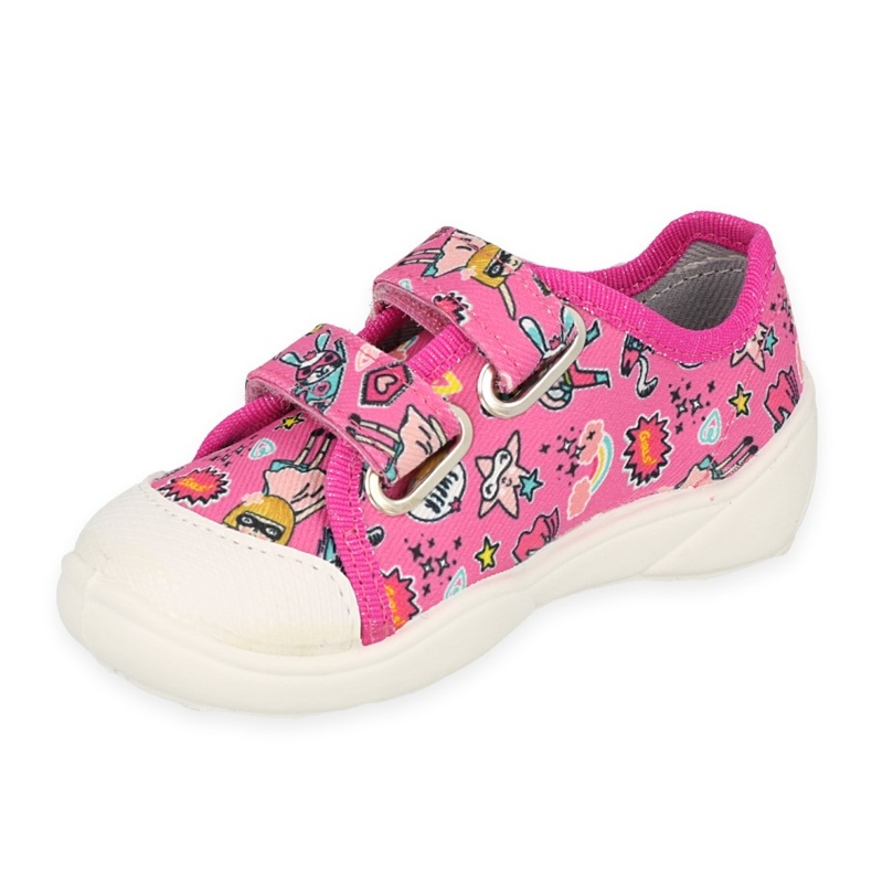 Sneakers pour enfants de Befado Pink 907p148 Patterns colorés rose 1