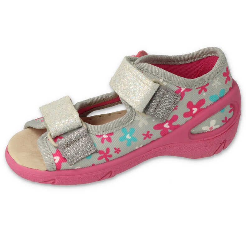 Befado chaussures pour enfants pu 065P175 rose gris 1
