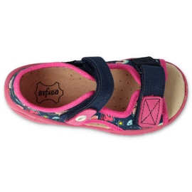 Befado chaussures pour enfants pu 065X172 bleu marine rose 1