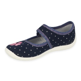 Befado chaussures pour enfants 945X465 bleu marin rose 1