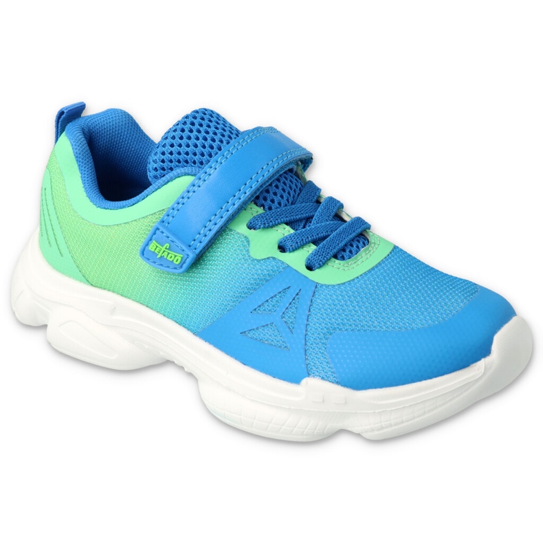 Chaussures de jeunesse colorées Befado 516Q121 bleu jaune 1