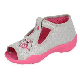 Befado chaussures pour enfants 213P136 rose argent gris 1