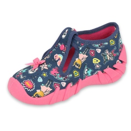 Chaussures pour enfants Befado 110P456 bleu marin rose 1