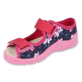Chaussures enfant Befado 869X145 bleu marin rose 1