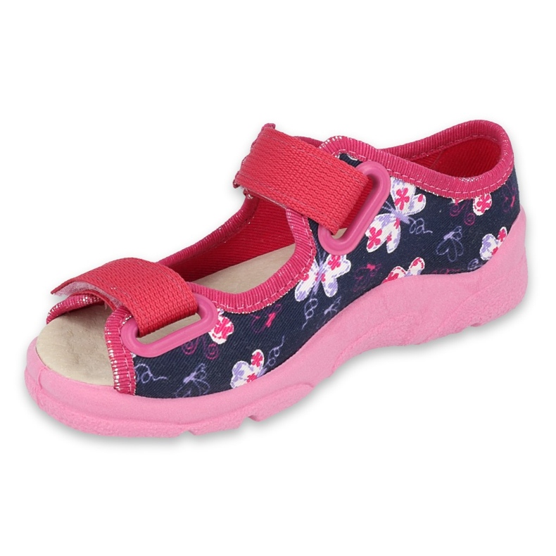 Chaussures enfant Befado 869X145 bleu marin rose 1