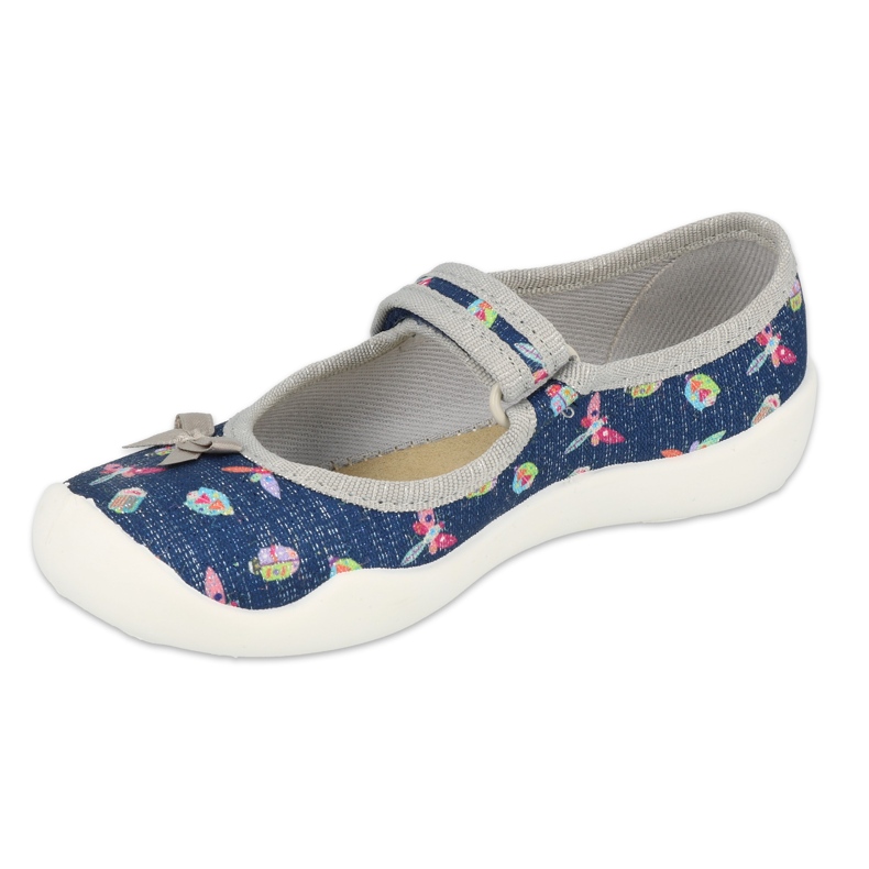 Chaussures enfant Befado 114X445 bleu marine gris 1