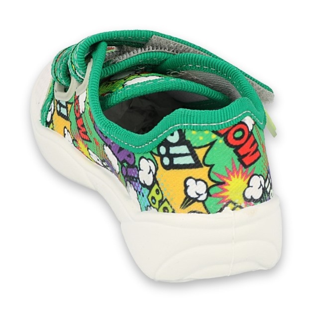 Pantres pour enfants de Befado pour Velcro 907p122 Green vert 2