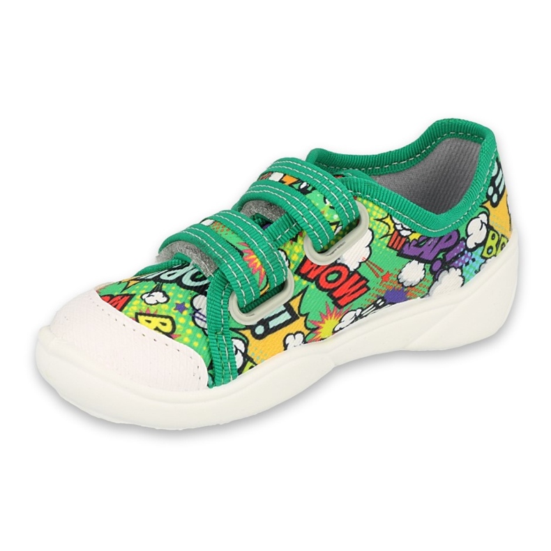 Pantres pour enfants de Befado pour Velcro 907p122 Green vert 1