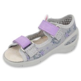 Befado chaussures pour enfants pu 065P150 violet gris 1