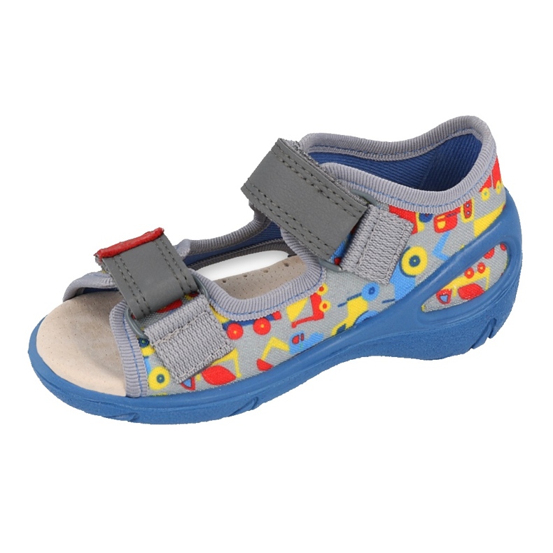 Befado chaussures pour enfants pu 065P162 bleu gris multicolore 2